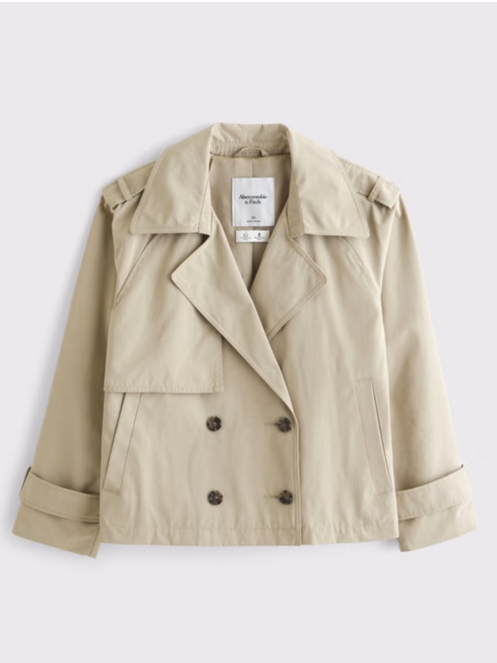 Abercrombie & Fitch Relaxed Short Trench Coat - Picture 7 of 12